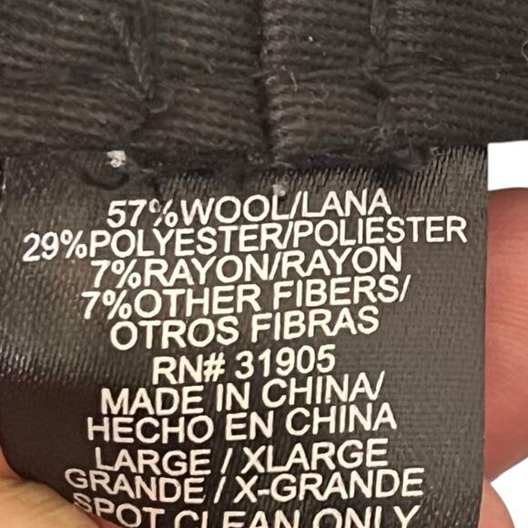 Black Wool Tweed Newsboy Cabbie Hat Mens Large/X Large Preppy Academia Fall - Picture 6 of 7